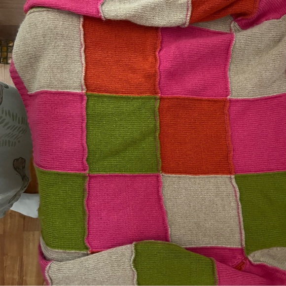 Lilly Pulitzer Pink and Green Patchwork Sweater - Picture 4 of 7